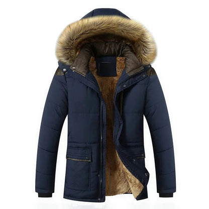 Elegante chaqueta de invierno de forro polar acolchado
