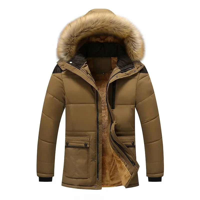 Elegante chaqueta de invierno de forro polar acolchado