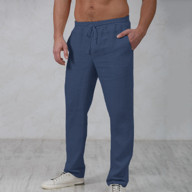 Elegantes pantalones de lino